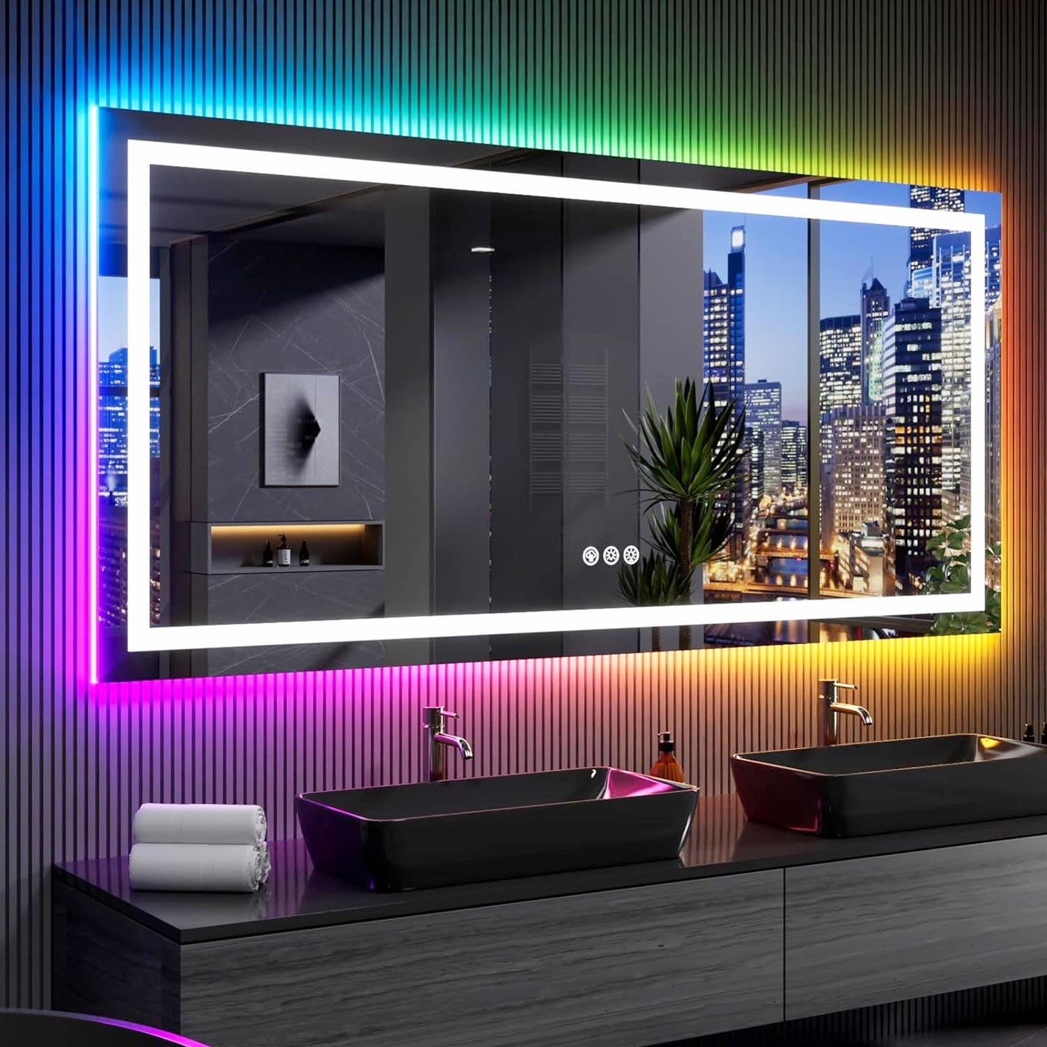 RGB bathroom mirror