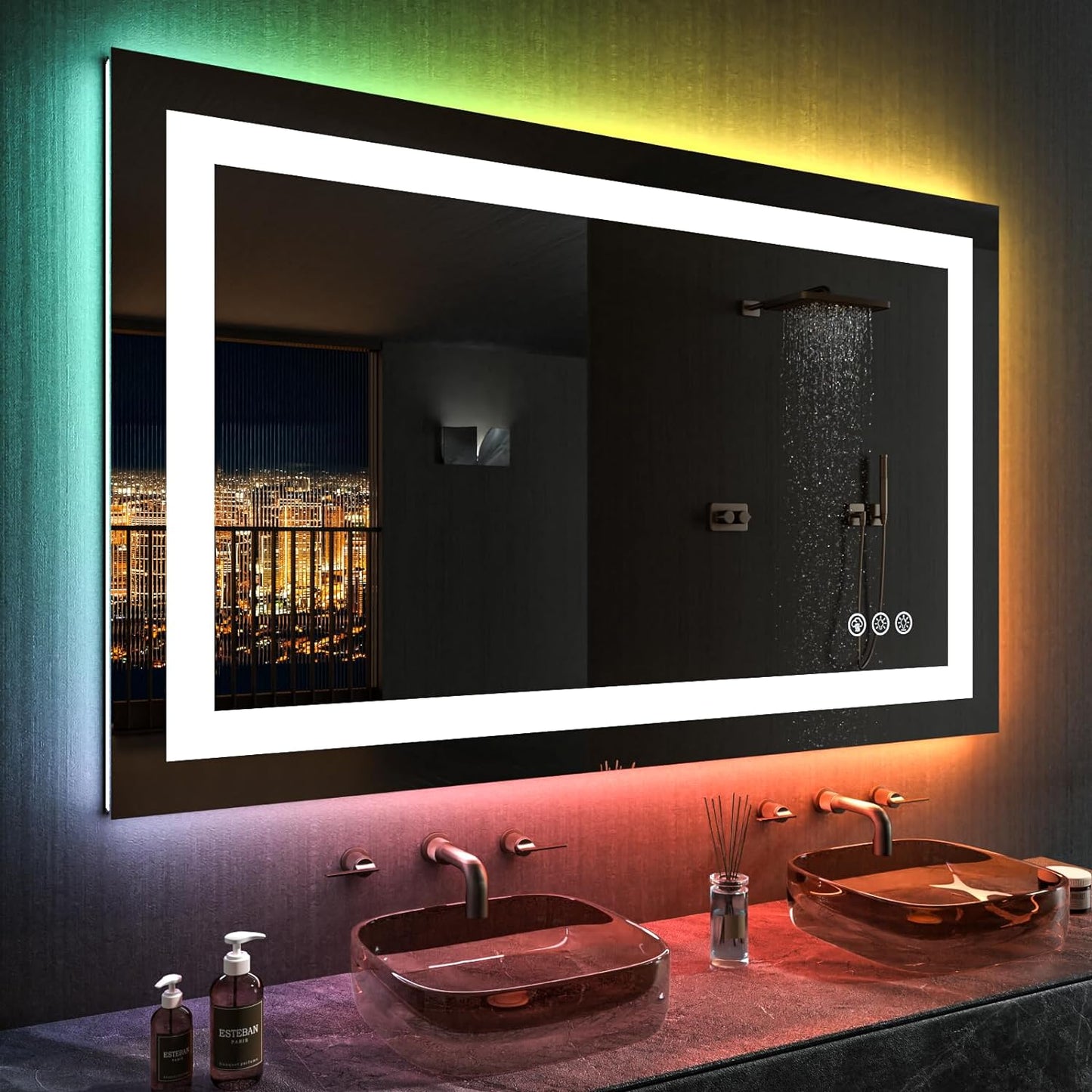 RGB Mirror with Front & Backlit Small Size