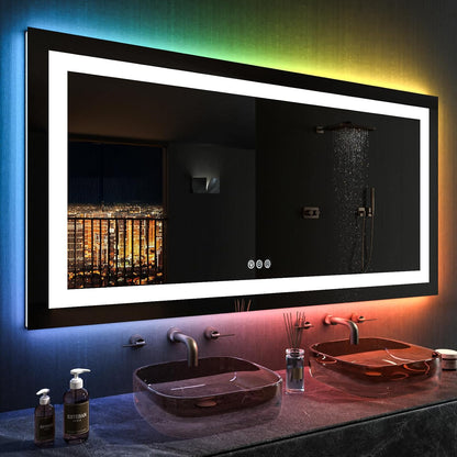 RGB Mirror with Front & Backlit Middle Size