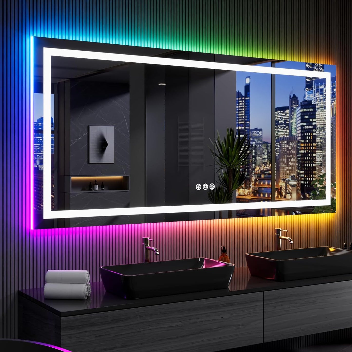 RGB Mirror with Front & Backlit Large Size