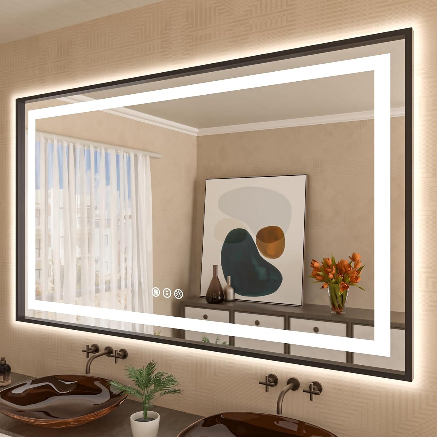 LED With Black Frame Middle Size